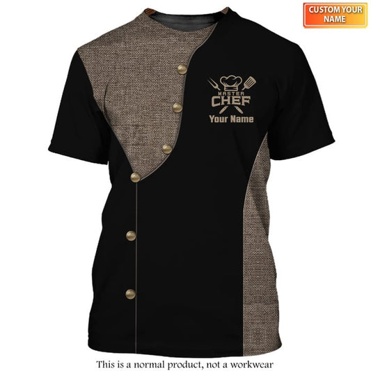 Unijames Chic Master Chef Fashion Uniform T-shirt Chef Tshirt