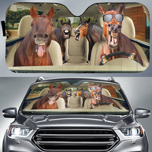 Uni Driving American Quarter Horse All Over Printed 3D Sun Shade