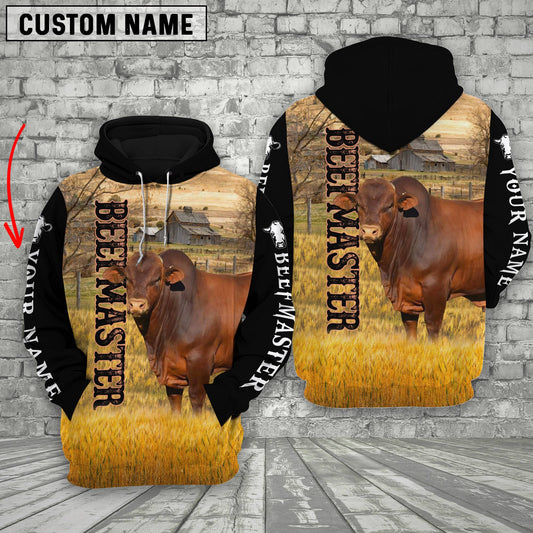 Uni Personalized Name Beefmaster Cattle On The Farm 3D Shirt