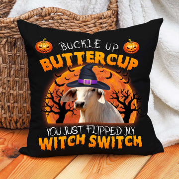 Uni Happy Halloween Brahman Buckle Up Butter Cup Pillow Case
