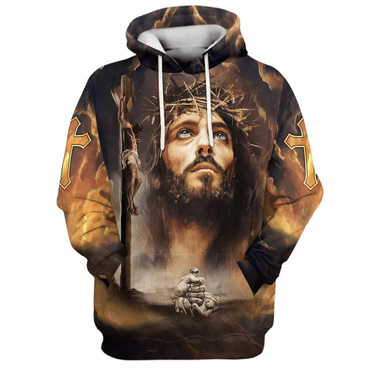 Crucifixion Of Jesus Hoodies Jesus Hoodie Men & Women, God 3D Printed Hoodie, Christian Apparel Hoodies