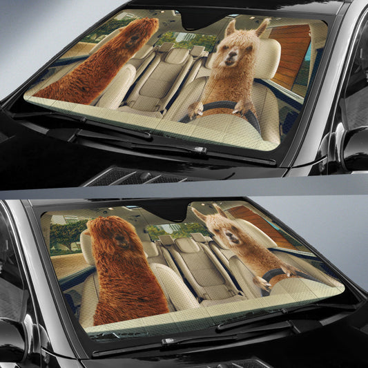 Uni Driving Alpacas All Over Printed 3D Sun Shade