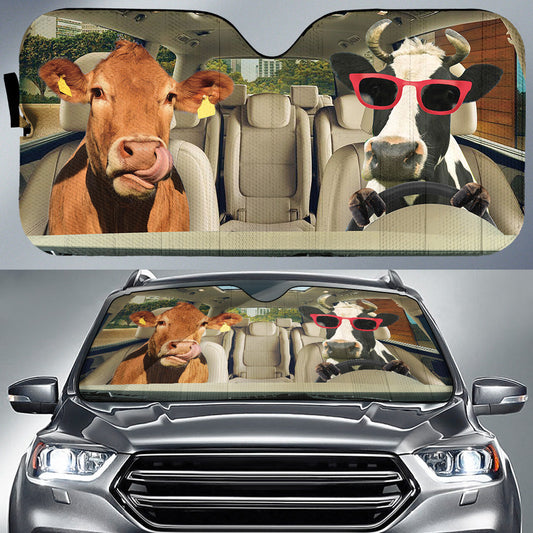 Uni Driving Cattles All Over Printed 3D Sun Shade