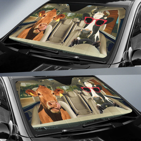 Uni Driving Cattles All Over Printed 3D Sun Shade