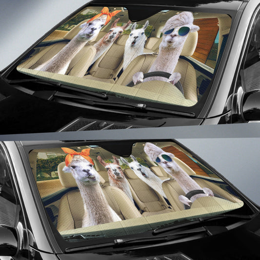Uni Driving Llamas All Over Printed 3D Sun Shade