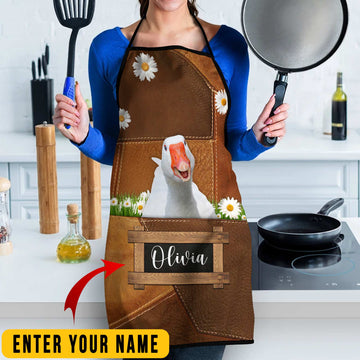 Uni Personalized Name Goose All Over Printed 3D Apron