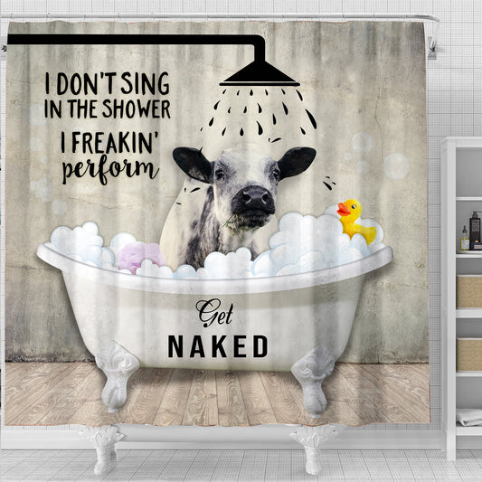 Uni Speckle Park I Don't Sing In The Shower 3D Shower Curtain