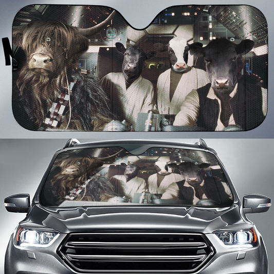 Uni Cows in Star War All Over Printed 3D Sun Shade