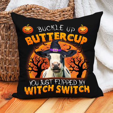 Uni Happy Halloween Holstein Buckle Up Butter Cup Pillow Case