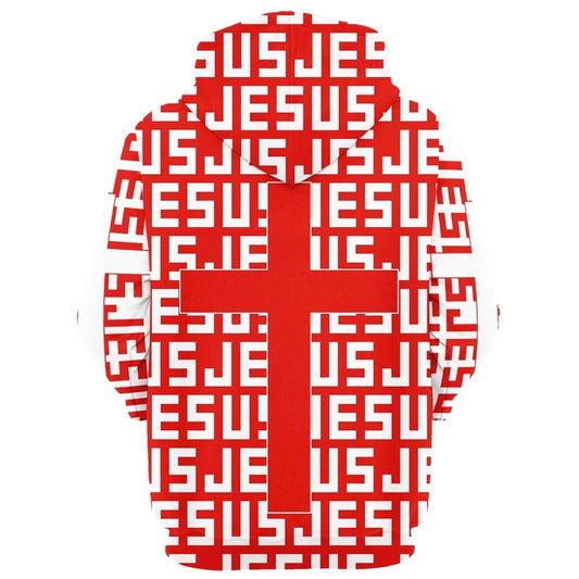 Jesus Cross Red Hoodies Jesus Hoodie Men & Women, God 3D Printed Hoodie, Christian Apparel Hoodies