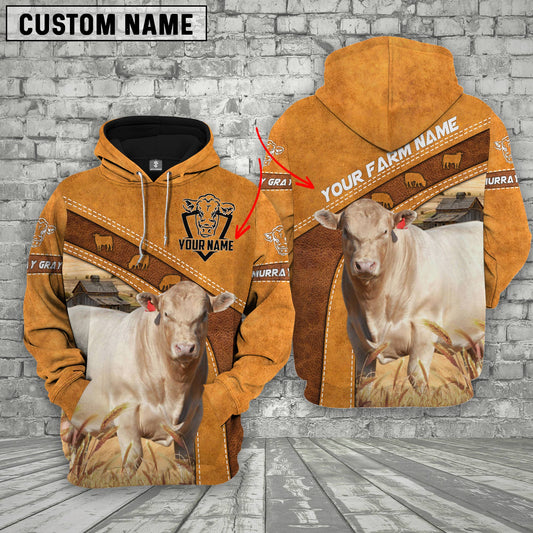 Uni Murray Gray Custom Name Printed Cattle 3D Hoodie