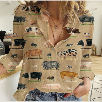 Unique Farm Pig Casual Shirt