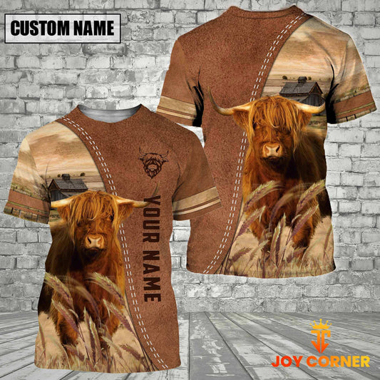Uni Personalized Name Highland Brown 3D Shirt