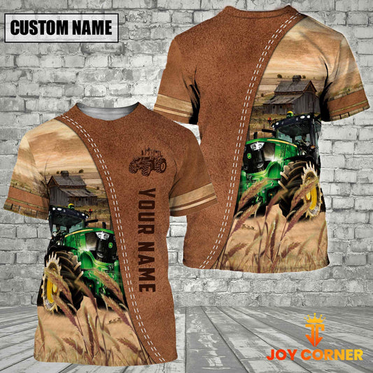 Uni Personalized Name Tractor Brown 3D Shirt