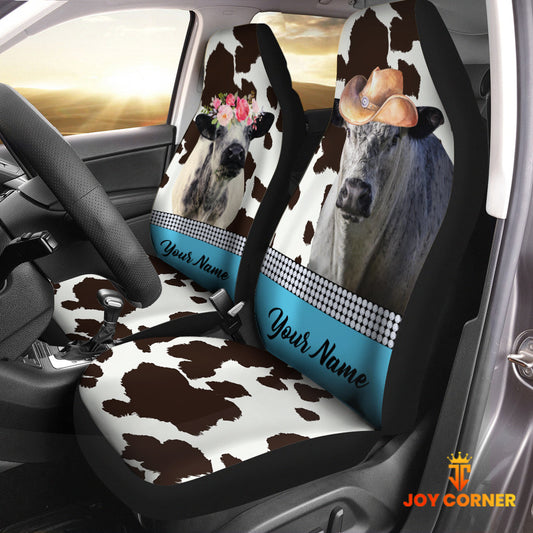 Uni Speckle Park Pattern Customized Name Dairy Cow Car Seat Cover Set