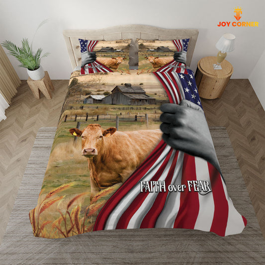 Uni Limousin 3D US Flag Bedding Set