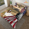 Uni Boer Goat 3D US Flag Bedding Set