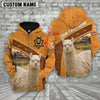 Uni Alpaca 3D Customized Name - Farm Name Hoodie