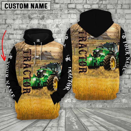 Uni Personalized Name Tractor On The Farm 3D Shirt