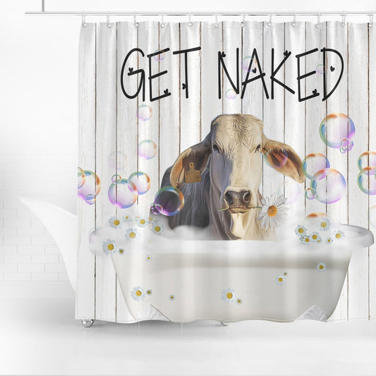 Uni Brahman Get Naked Daisy Shower Curtain