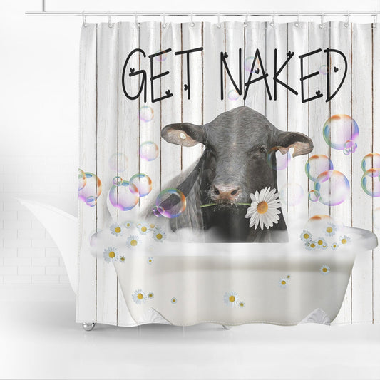 Uni Brangus Get Naked Daisy Shower Curtain