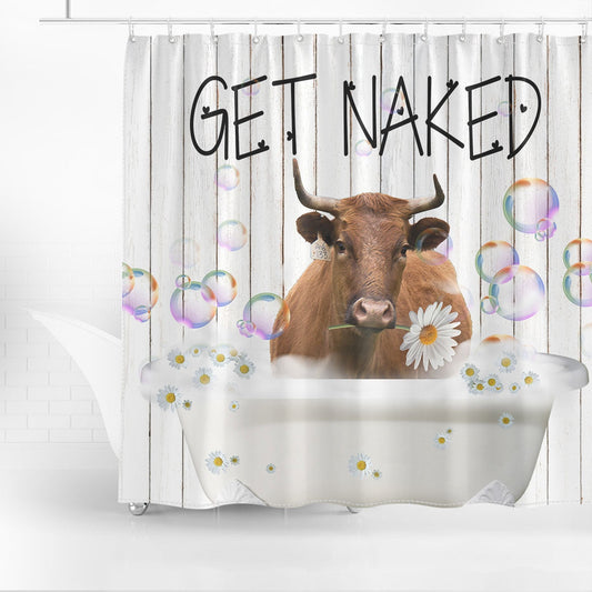 Uni Corriente Get Naked Daisy Shower Curtain