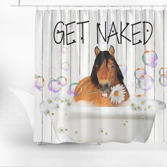 Uni Draft Breeds Get Naked Daisy Shower Curtain