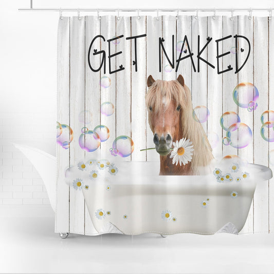 Uni Gaited Breeds Get Naked Daisy Shower Curtain