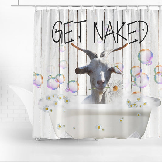Uni Kiko Get Naked Daisy Shower Curtain