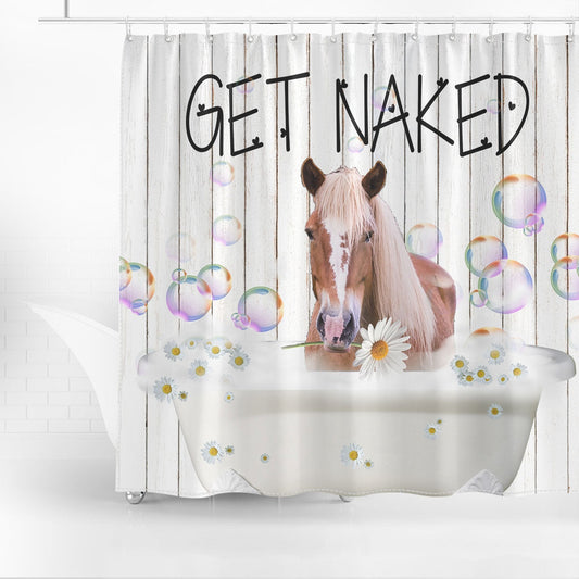 Uni Morgan Get Naked Daisy Shower Curtain