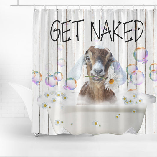 Uni Nubian Get Naked Daisy Shower Curtain