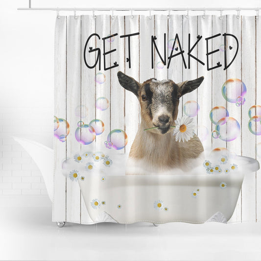 Uni Pygmy Get Naked Daisy Shower Curtain