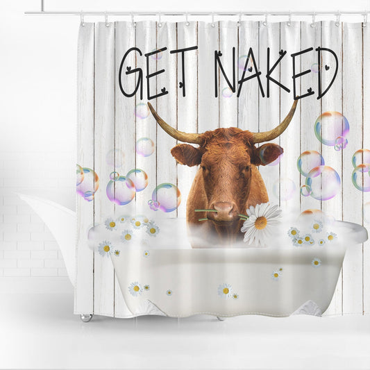 Uni Salers Get Naked Daisy Shower Curtain