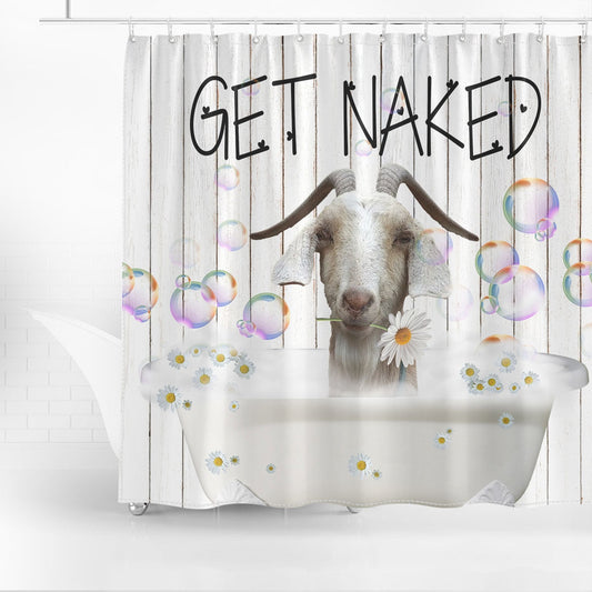 Uni Spanish Get Naked Daisy Shower Curtain