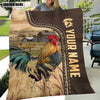 Uni Personalized Name Chicken Leather Pattern Blanket