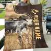 Uni Personalized Name Speckled Park Leather Pattern Blanket