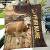 Uni Personalized Name Simmental Leather Pattern Blanket