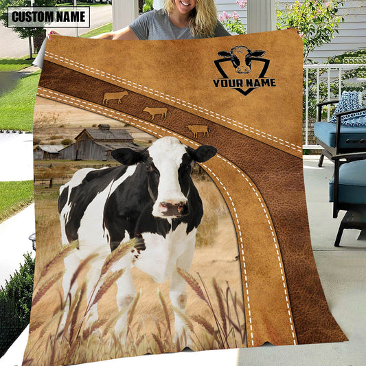 Uni Holstein Custom Name Blanket Collection