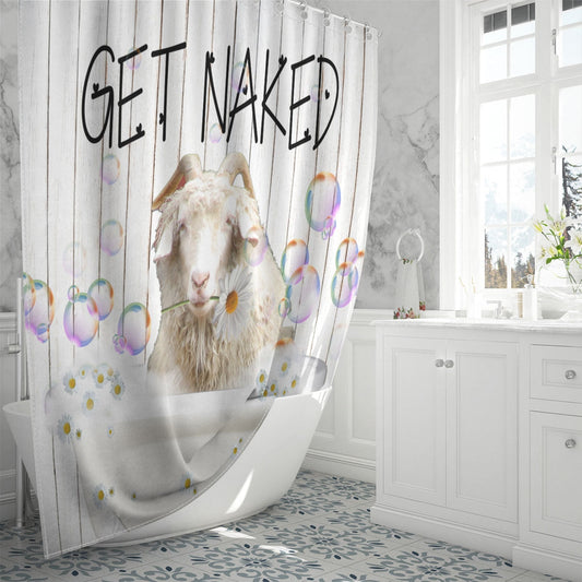 Uni Anggora Get Naked Daisy Shower Curtain