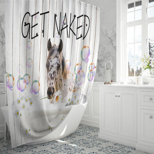 Uni Appaloosa Get Naked Daisy Shower Curtain