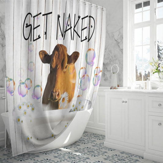 Uni Guernsey Get Naked Daisy Shower Curtain