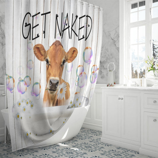 Uni Jersey Get Naked Daisy Shower Curtain