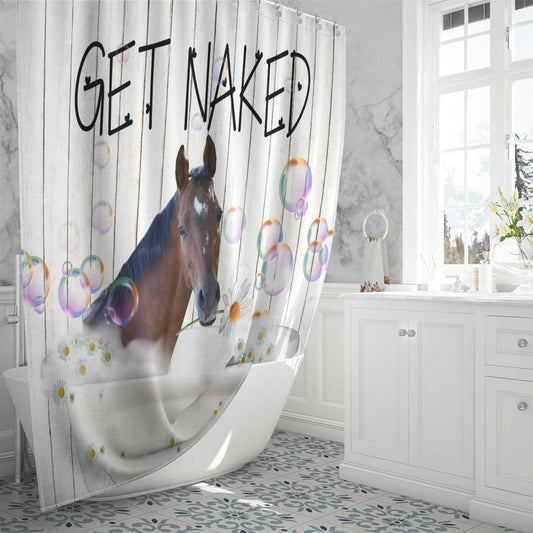 Uni Thoroughbred Get Naked Daisy Shower Curtain