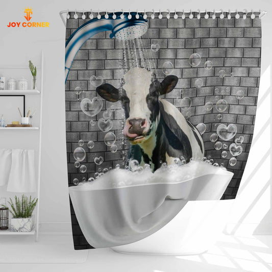 Uni Holstein Brick Wall 3D Shower Curtain