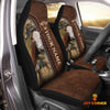 Uni Hereford Personalized Name Leather Pattern Car Seat Covers Universal Fit (2Pcs)