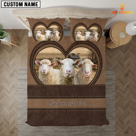 Uni Sheep In Heart Custom Name Bedding Set