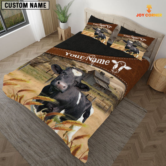 Uni Holstein On The Field Customized Name 3D Bedding Set