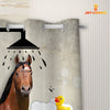 Uni Brown Horse I Don't Sing In The Shower 3D Shower Curtain