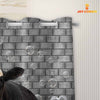 Uni Black Hereford Brick Wall 3D Shower Curtain
