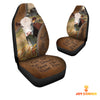 Uni Hereford Customized Name Leather Pattern Car Seat Covers (2Pcs)